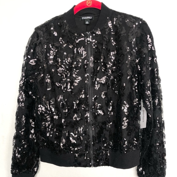 Roz & Ali Black Sequins Jacket - Picture 2 of 6